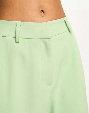 Мятно-зеленые расклешенные брюки по индивидуальному заказу Y.A.S. Цвет: зеленый
