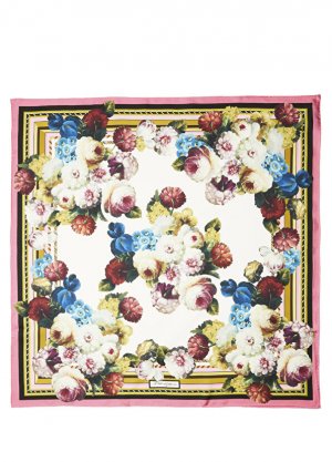 Разноцветный шелковый шарф 90х90 см. Dolce&Gabbana
