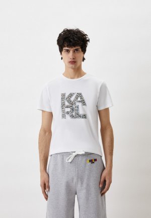 Футболка Karl Lagerfeld Beachwear. Цвет: белый