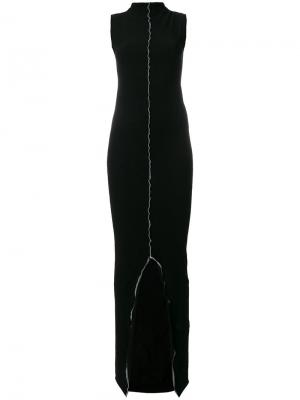 Приталенное платье с декоративным швом Nelly Johansson. Цвет: чёрный
