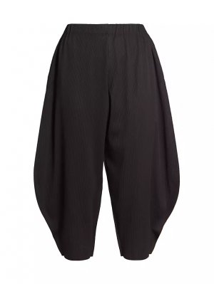 Укороченные трикотажные брюки-баллоны , черный Pleats Please Issey Miyake