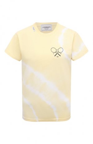 Хлопковая футболка Forte Dei Marmi Couture. Цвет: жёлтый