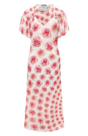 Платье из вискозы Vivetta. Цвет: розовый