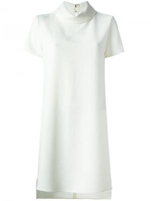 Платье-шифт с короткими рукавами P.A.R.O.S.H.. Цвет: белый