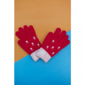 Перчатки , размер 4-6 лет, мультиколор Lucky Bear. Цвет: микс/алый