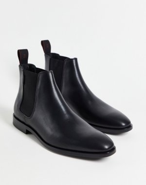 Черные кожаные ботинки -Черный PS Paul Smith