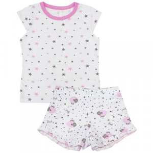 Пижама , размер 104, белый, розовый КотМарКот. Цвет: белый/розовый