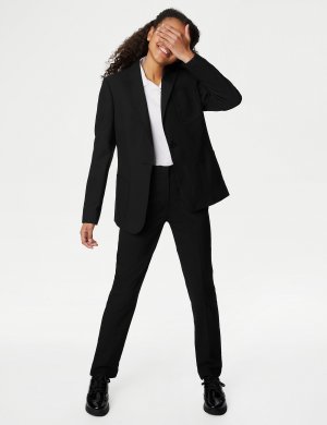 Школьный пиджак приталенного кроя для девочек (9–18 лет) , черный Marks & Spencer