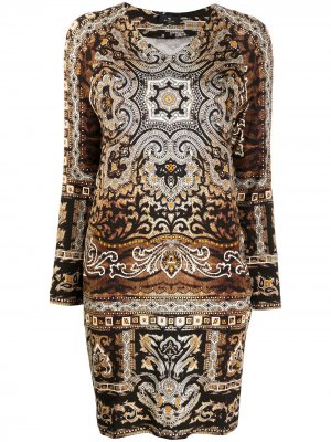 Платье миди с длинными рукавами и узором пейсли Etro. Цвет: 800