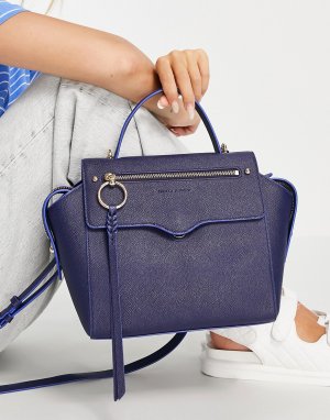 Синяя сумка через плечо с декоративным ремешком -Голубой Rebecca Minkoff