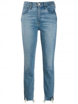Укороченные джинсы прямого кроя 3x1. Цвет: синий