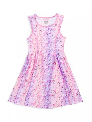 Платье плиссированной юбки с узором тай-дай для маленькой девочки , цвет tie dye Terez