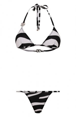 Раздельный купальник Dolce & Gabbana. Цвет: чёрно-белый