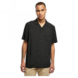 Рубашка с коротким рукавом Viscose Camp, черный Urban Classics