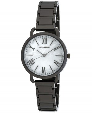 Женские кварцевые часы-браслет из черного сплава, 32 мм , черный Laura Ashley