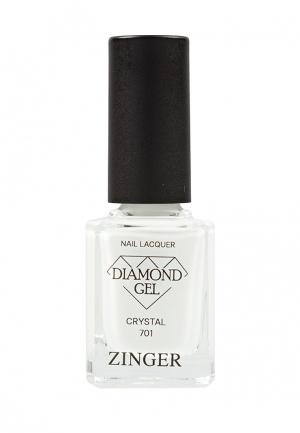 Лак для ногтей Zinger DIAMOND GEL. Цвет: прозрачный