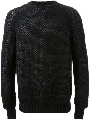 Фактурный свитер с круглым вырезом Public School. Цвет: чёрный