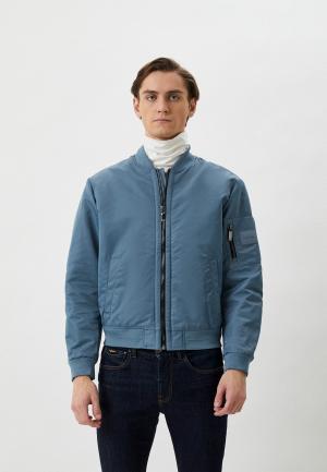 Куртка утепленная Calvin Klein. Цвет: голубой