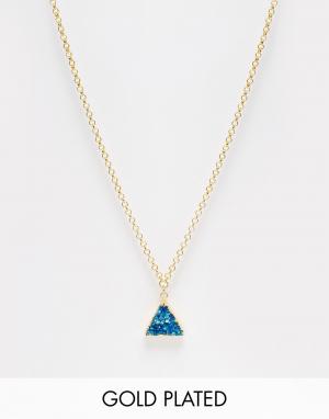 Ожерелье с подвеской-пирамидой Crystal Only Child. Цвет: серый