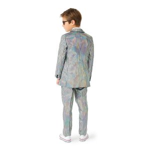 Костюм OppoSuits металлик для вечеринки в стиле диско-шар мальчиков 2–8 лет, комплект из куртки, брюк и галстука