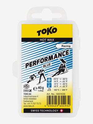 Мазь скольжения TOKO Performance blue 40 gr, Желтый. Цвет: желтый