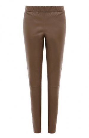 Кожаные легинсы Max&Moi. Цвет: коричневый