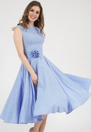 Платье Olivegrey MIDORA. Цвет: голубой