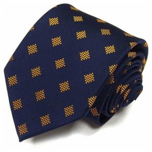Синий галстук в желтый ромб 810893 Enrico Coveri. Цвет: синий