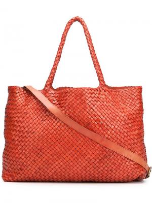 Плетеная сумка на плечо Officine Creative. Цвет: красный