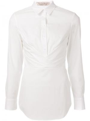 Блузка с панелями Lela Rose. Цвет: белый