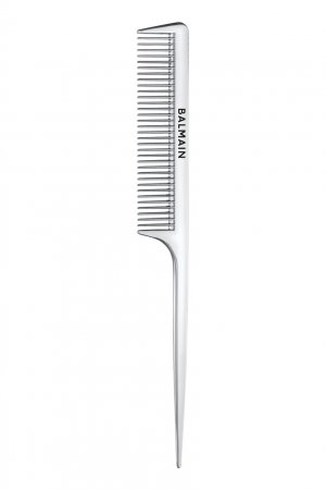Серебряная раcческа с длинной ручкой Limited Edition Silver Tail Comb Balmain Paris Hair Couture. Цвет: без цвета