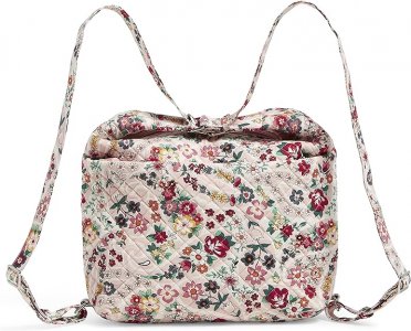Хлопковая трансформируемая сумка-рюкзак на плечо , цветочный Vera Bradley