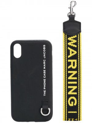 Чехол Warning для iPhone X Marc Jacobs. Цвет: черный