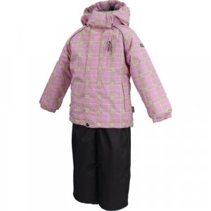 Комплект верхней одежды HARDI, размер 080, черный, розовый Huppa. Цвет: розовый/черный