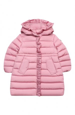 Пуховое пальто Moncler. Цвет: розовый
