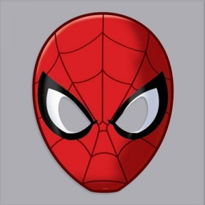 Маска карнавальная, 17,2 х 22 см, Человек-паук (комплект из 65 шт) Marvel. Цвет: красный