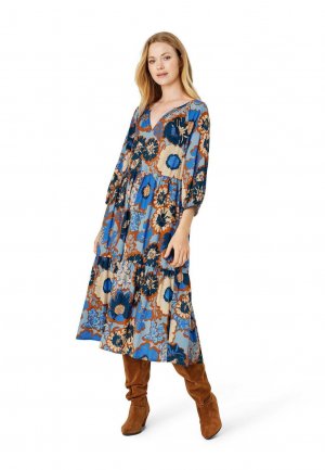Платье повседневное CAROLINA , цвет print blue brown Noa
