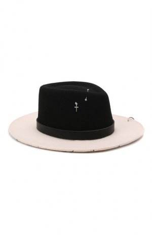 Фетровая шляпа Drop Galaxy Cross COCOSHNICK HEADDRESS. Цвет: чёрно-белый