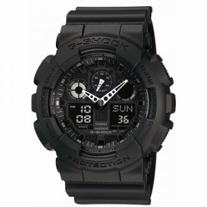 Наручные часы CASIO GA-100-1A1, черный. Цвет: черный