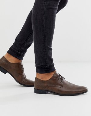 Светло-коричневые кожаные туфли дерби -Светло-коричневый Burton Menswear