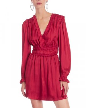 Платье с длинными рукавами и оборками , цвет Red The Kooples