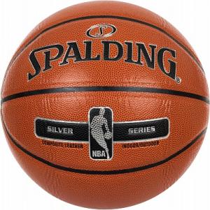 Мяч баскетбольный NBA Silver Series Spalding. Цвет: коричневый