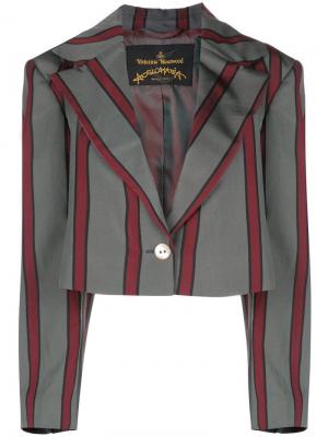 Укороченный пижамный пиджак Vivienne Westwood Anglomania. Цвет: серый