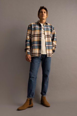 Рубашка Lumberjack с длинным рукавом в клетку стандартного кроя , разноцветный DeFacto