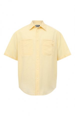 Рубашка Diesel. Цвет: жёлтый
