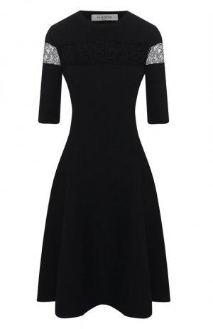 Платье из вискозы Valentino. Цвет: чёрный