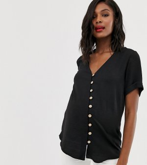 Черная рубашка на пуговицах -Черный New Look Maternity