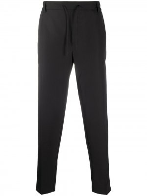 Прямые брюки с эластичным поясом Maison Kitsuné. Цвет: черный