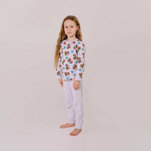 Пижама , размер 86-92, серый, мультиколор Sofi De MarkO. Цвет: белый/микс/мультиколор/серый