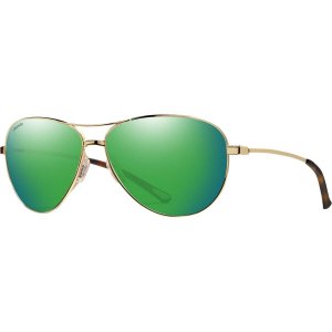 Поляризационные солнцезащитные очки langley , цвет gold/chromapop polarized green mirror Smith